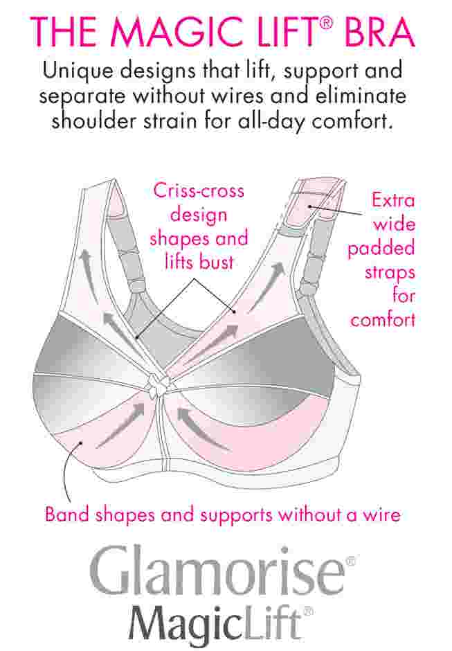 Glamorise® Magic Lift® Medium-Impact Wireless Sport Bra 1005 image number 3