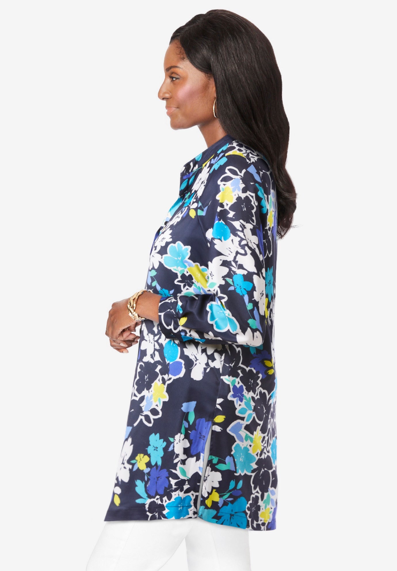 Georgette Button Front Tunic image number 2