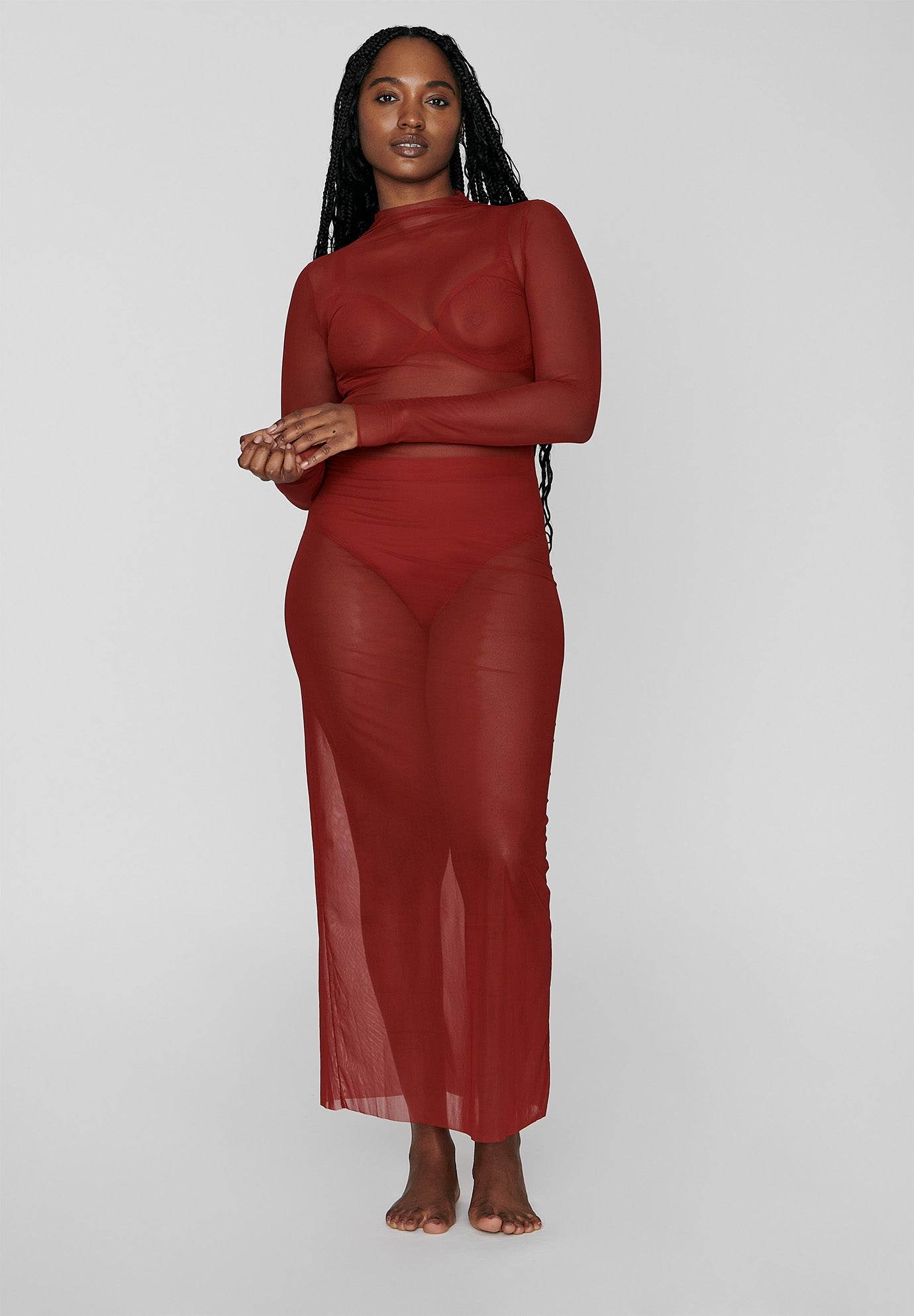 The Mockneck Dress - Mesh image number 0