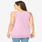 Lace-Trim V-Neck Tank image number null