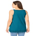 Lace-Trim V-Neck Tank image number null