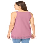 Lace-Trim V-Neck Tank image number null
