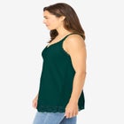 Lace-Trim V-Neck Tank image number null