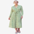 Button-Front Knit Midi Shirtdress image number null