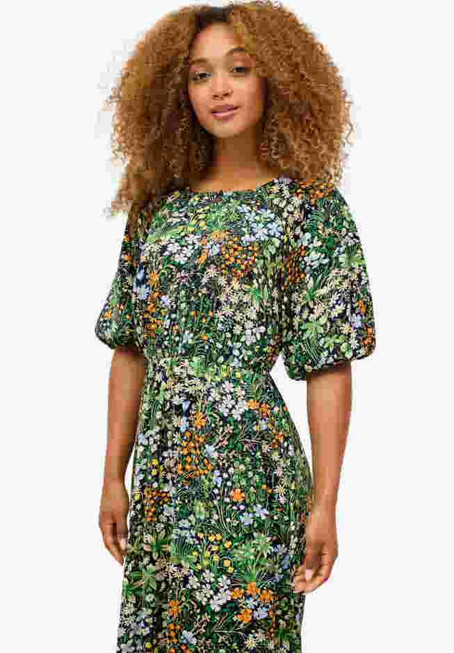 Satin Keyhole Empire Midi Dress image number 2
