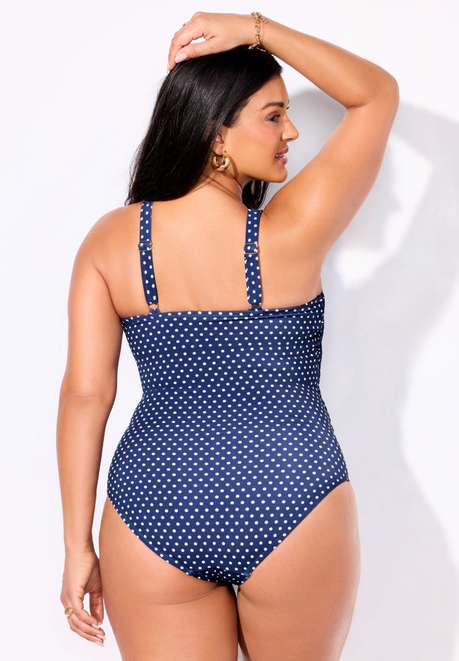 High Neck Wrap One Piece Swimsuit image number 1