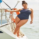 High Neck Wrap One Piece Swimsuit image number null