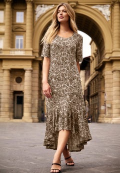 midi woman within dresses Illa Illa Linen Dress for Women in Natural Fully Lined It is made of 100% Cotton Mallory is wearing a size extra small Washing Instructions Plus Size Special Occasion Dresses