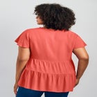 Lani Flutter Sleeve Tiered Top image number 1