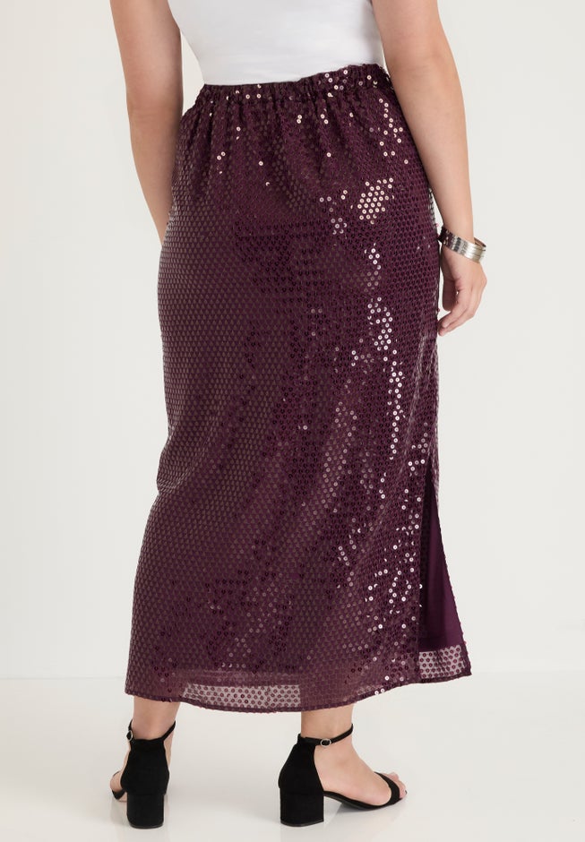 Sequined Midi Skirt image number 1