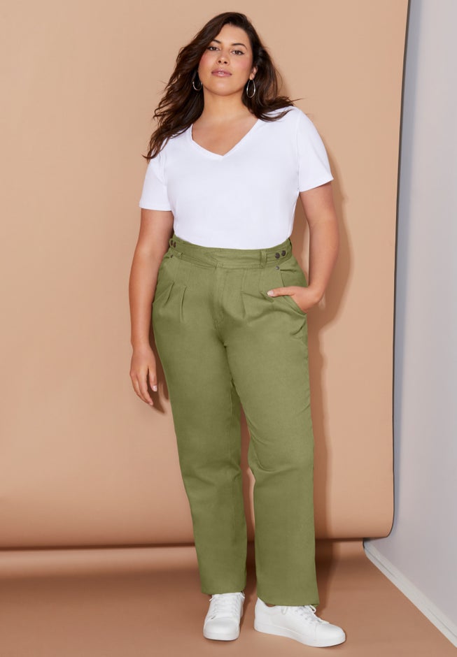 Straight-Leg Pleated Trousers image number 0