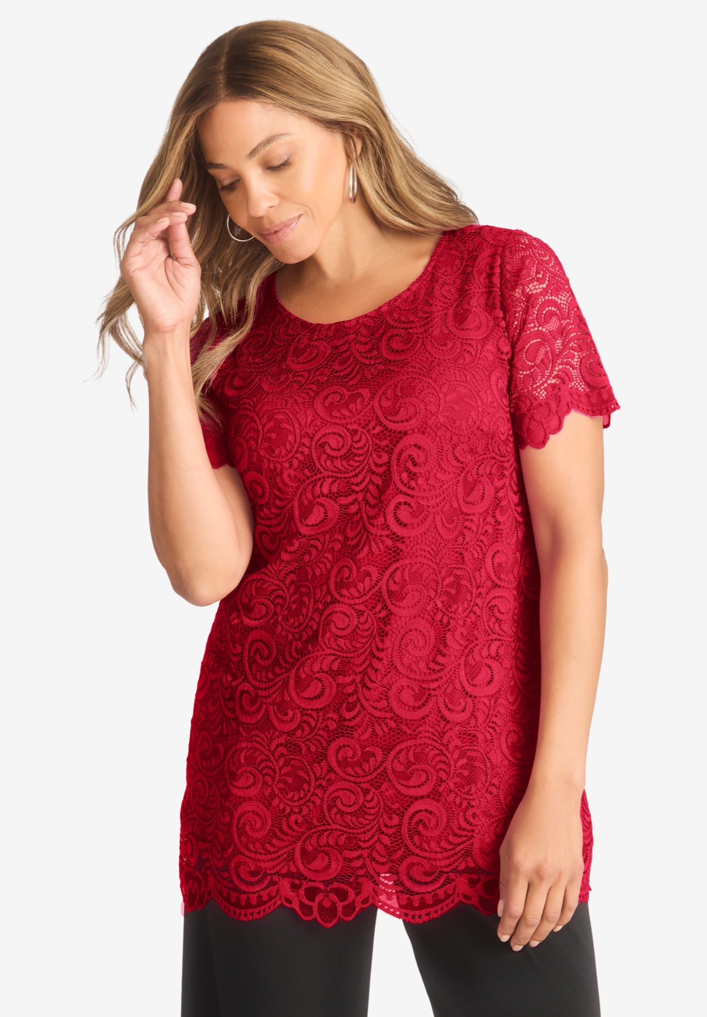 Stretch Lace Tunic image number 0