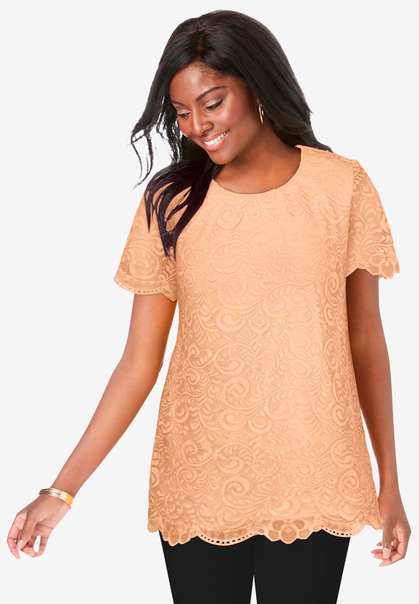Stretch Lace Tunic image number 0