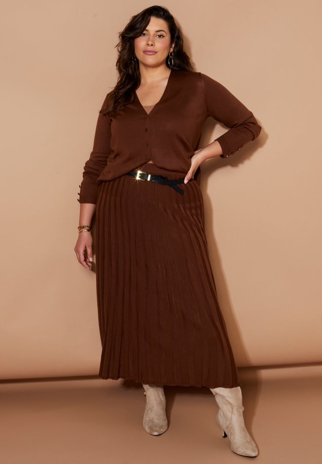 Pleated Midi Skirt image number 0