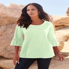 Plus Size Cotton Ultimate Bell Sleeve Tee image number null