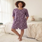 Short French Terry Zip-Front Robe image number null