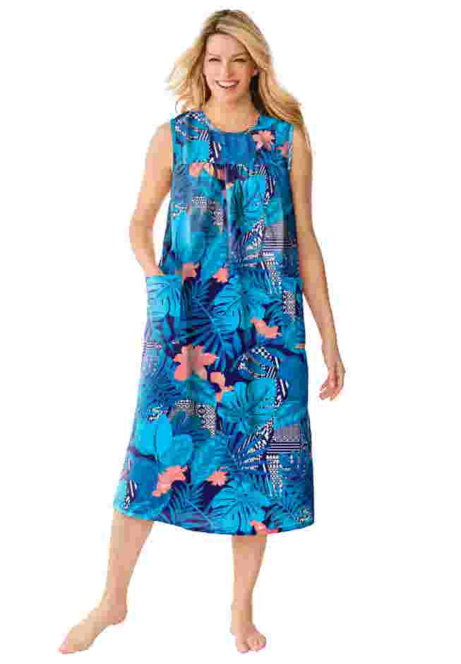 Sleeveless Print Lounger image number 0