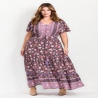 Emmy Placement Print Maxi Dress image number null