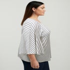 Flared Raglan Sleeve Breton Tee image number null