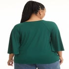 Flared Raglan Sleeve Breton Tee image number null