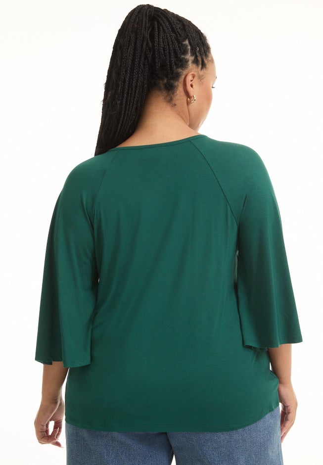 Flared Raglan Sleeve Breton Tee image number 1