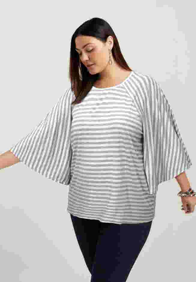 Flared Raglan Sleeve Breton Tee image number 0