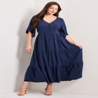 Ivy Tiered Button Front Dress image number null