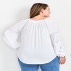 Embroidered Peasant Blouse image number null