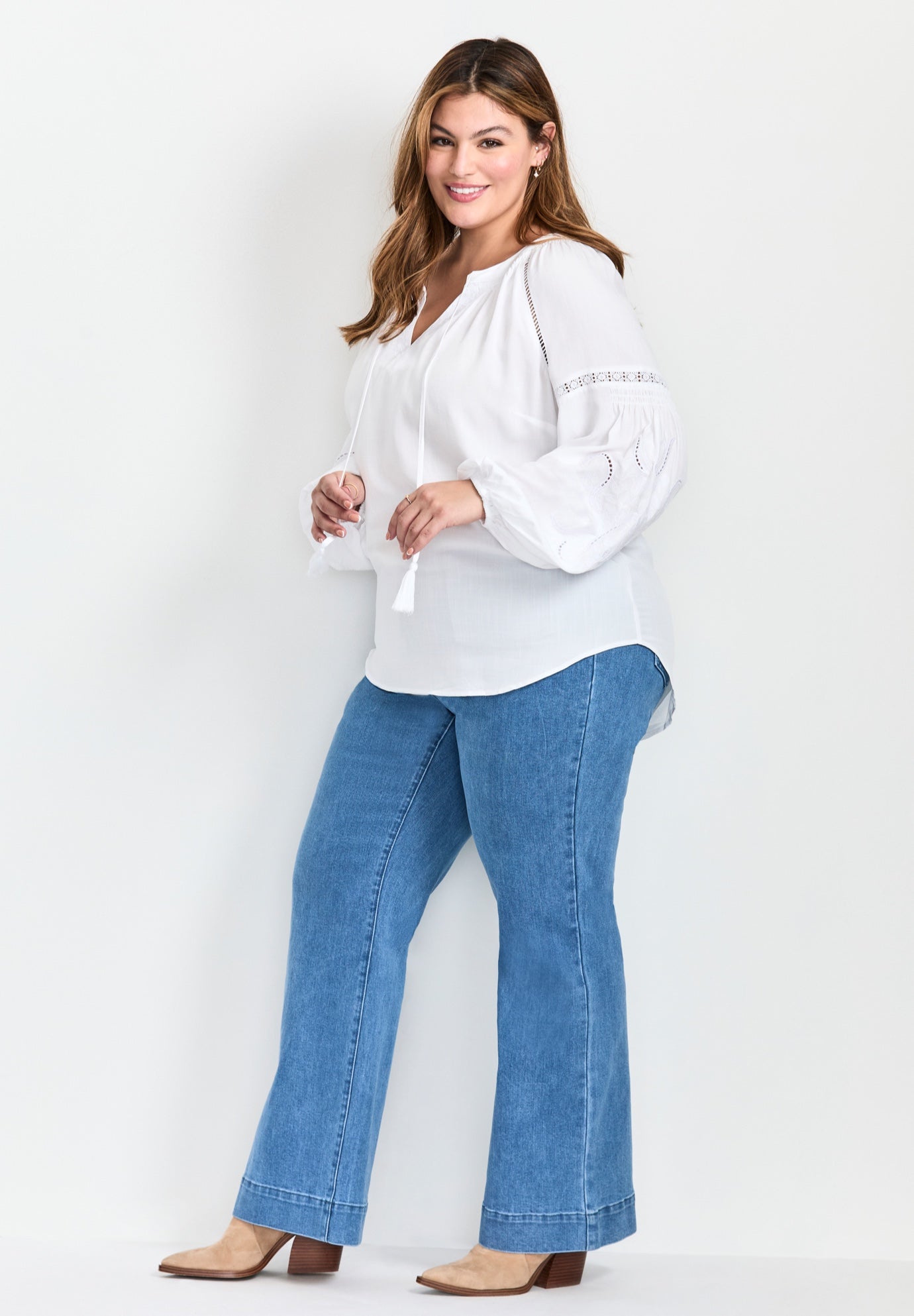 Embroidered Peasant Blouse image number 3