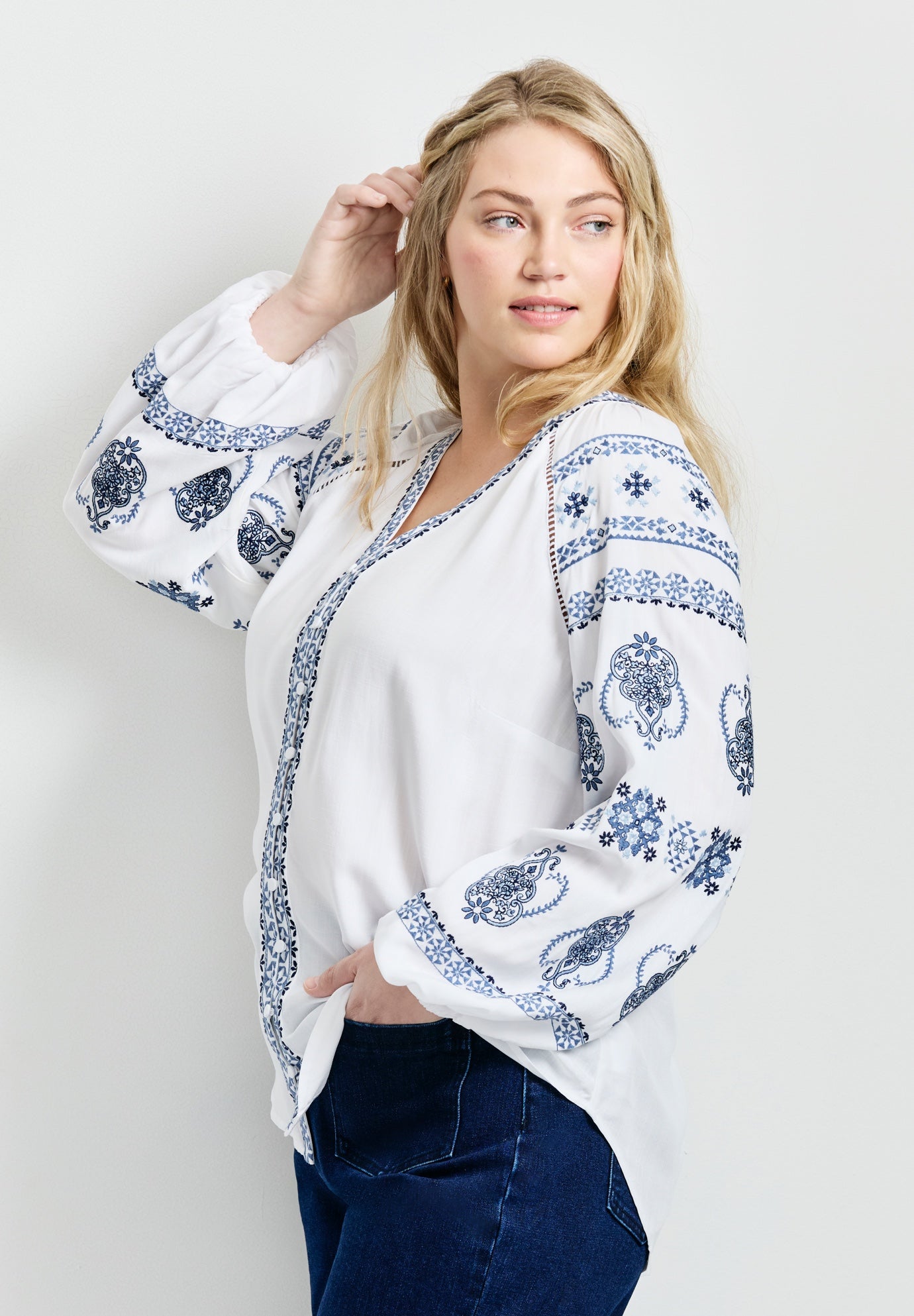 Angelina Embroidered Blouse image number 1