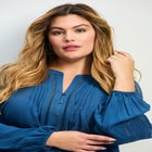 Gabby Embroidered Pintuck Shirt image number null