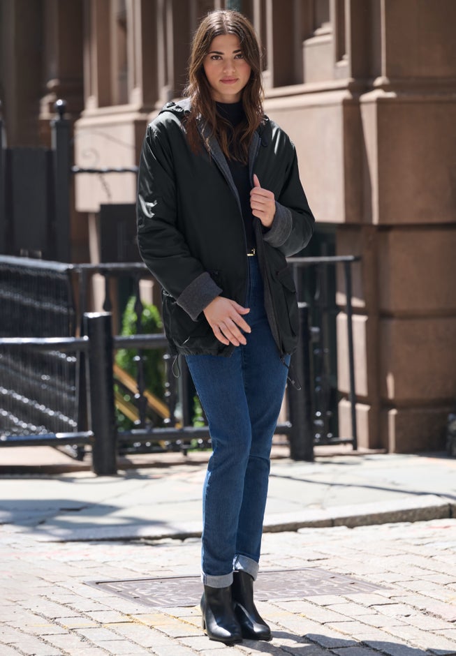 Plus Size Hooded Nylon Jacket image number 4