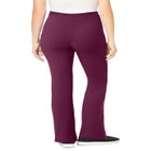 Stretch-Cotton Knit Pull-On Bootcut Pocket Leggings image number null