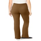 Stretch-Cotton Knit Pull-On Bootcut Pocket Leggings image number null
