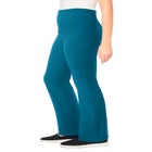 Stretch-Cotton Knit Pull-On Bootcut Pocket Leggings image number null