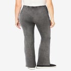 Stretch-Cotton Knit Pull-On Bootcut Pocket Leggings image number null