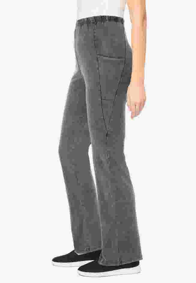 Stretch Cotton Pocket Bootcut Legging image number 2