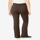 Stretch-Cotton Knit Pull-On Bootcut Pocket Leggings image number null