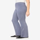 Stretch-Cotton Knit Pull-On Bootcut Pocket Leggings image number null