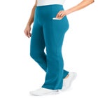 Stretch-Cotton Knit Pull-On Bootcut Pocket Leggings image number null