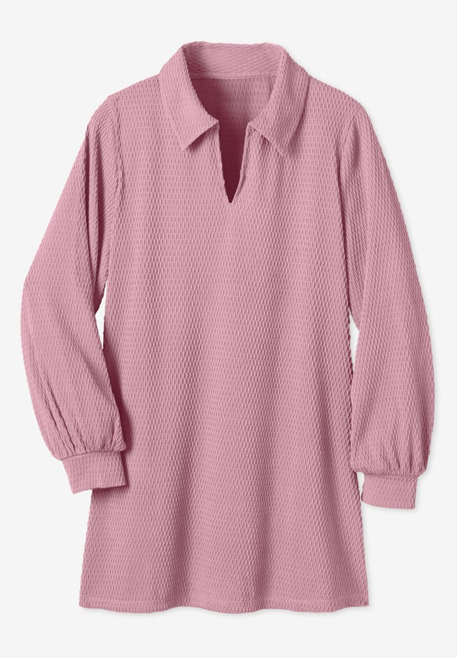 Blouson Sleeve Texture Tunic image number 1