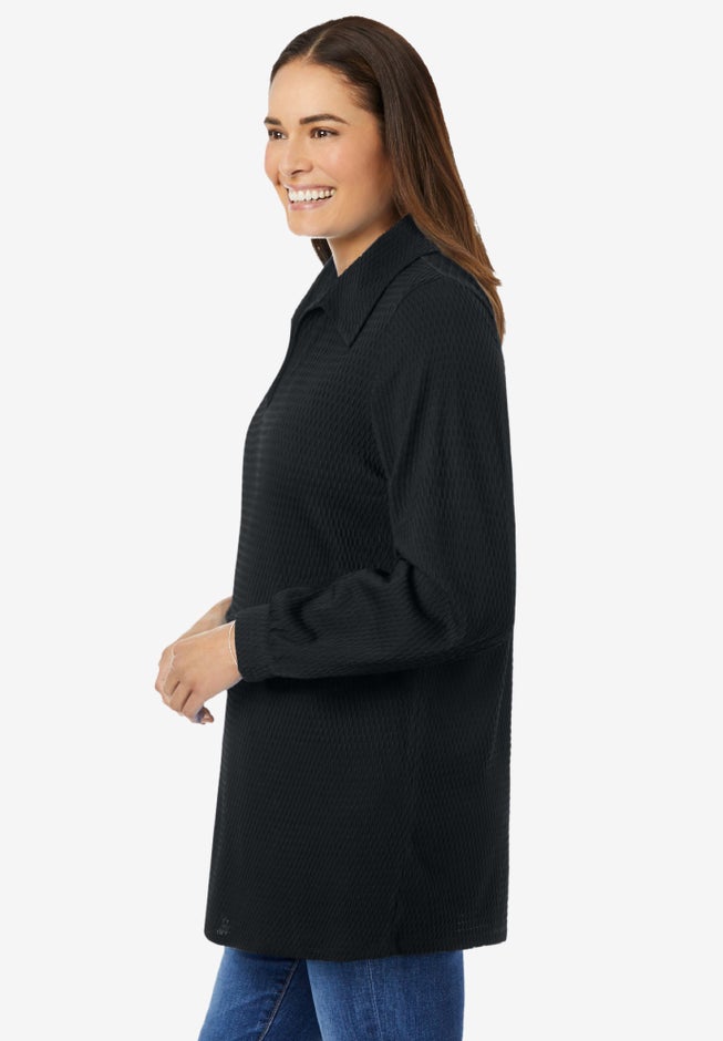 Blouson Sleeve Texture Tunic image number 2
