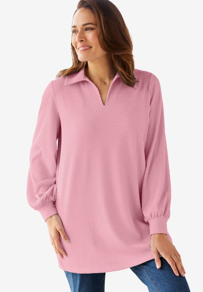 Blouson Sleeve Texture Tunic image number 0