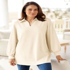 Blouson Sleeve Texture Tunic image number 0