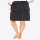 True Fit Stretch Denim Short Skirt image number null