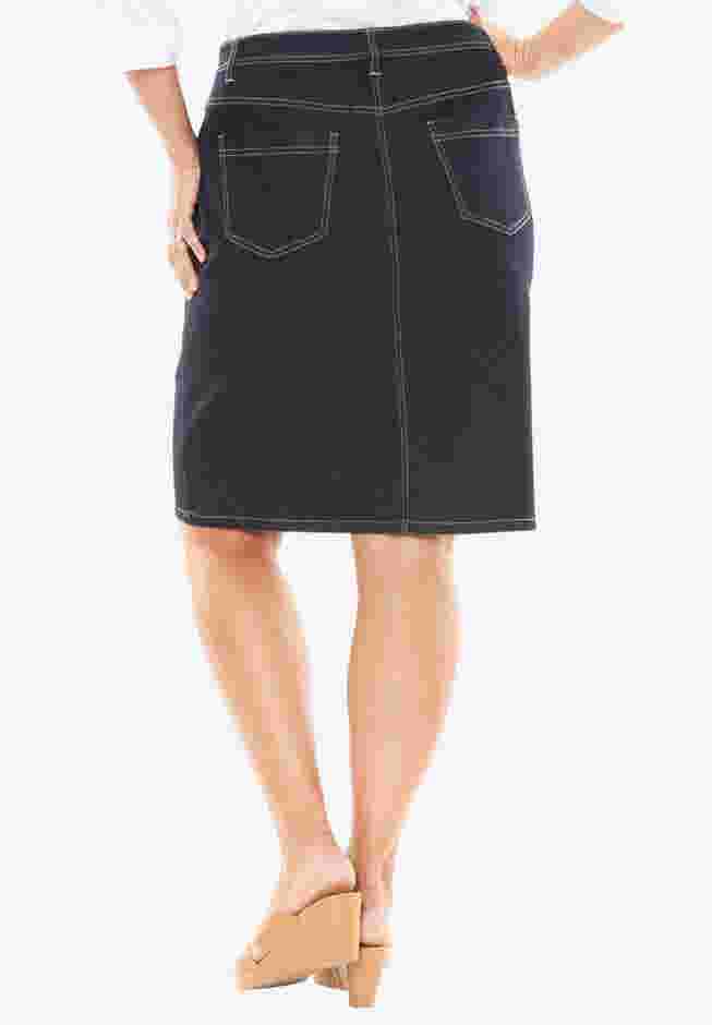 True Fit Stretch Denim Short Skirt image number 1