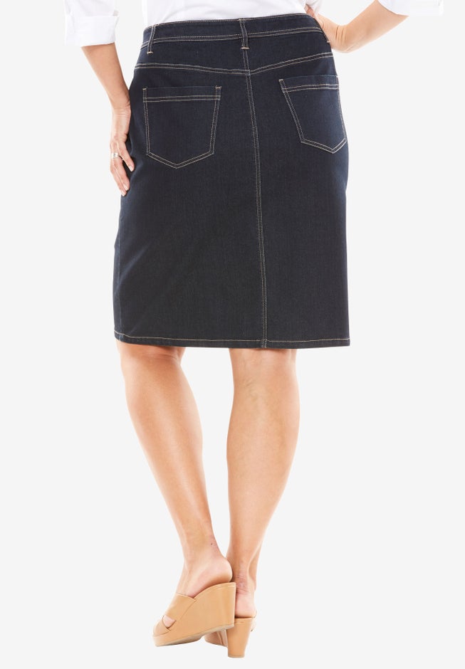 True Fit Stretch Denim Short Skirt image number 1