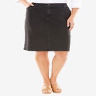 True Fit Stretch Denim Short Skirt image number null