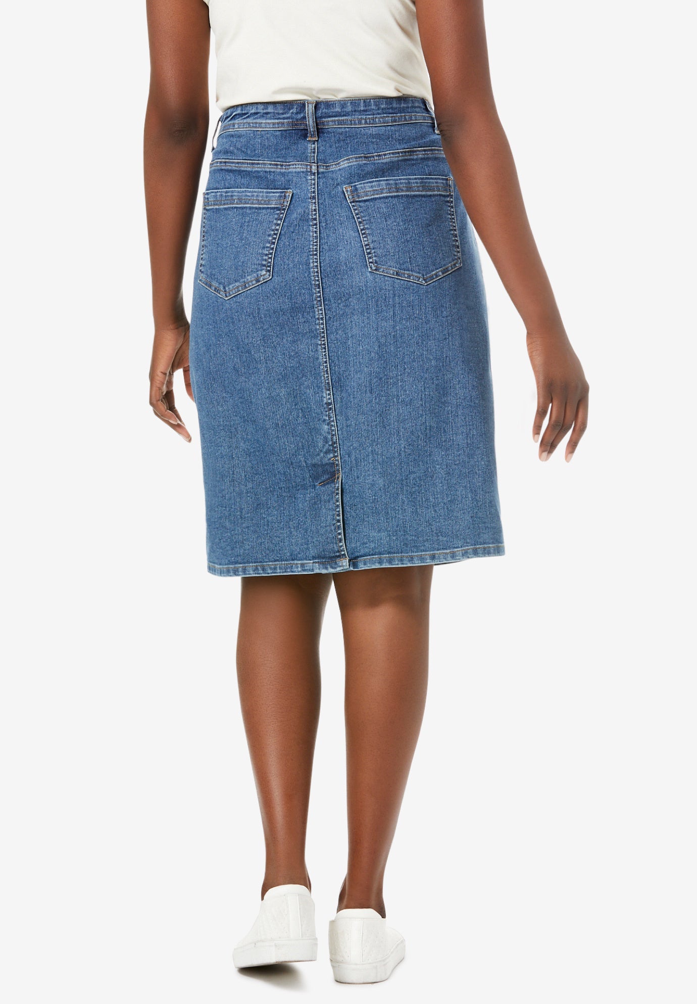 True Fit Stretch Denim Short Skirt image number 1