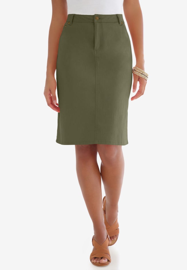 True Fit Stretch Denim Short Skirt image number 0